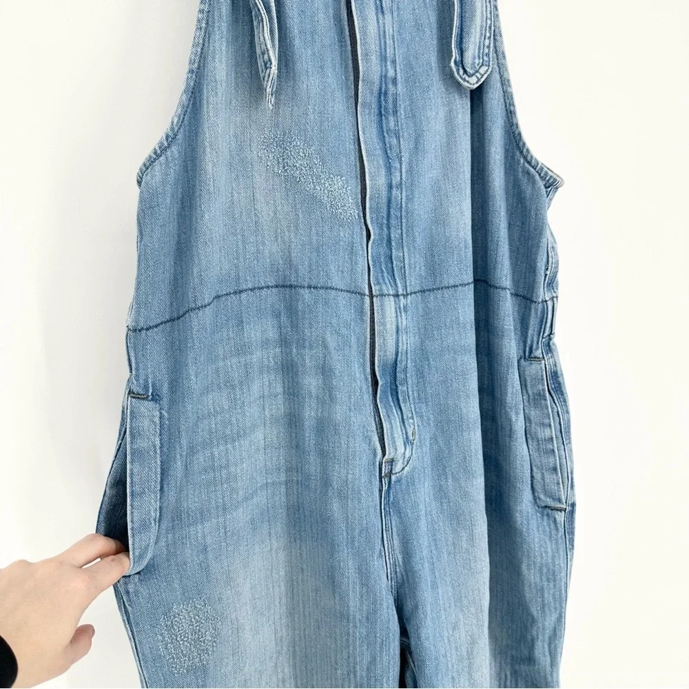 Free People Hunter Denim Overall in Century Blue